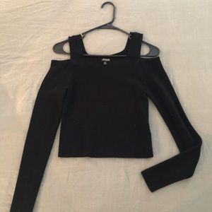 Formal black crop top